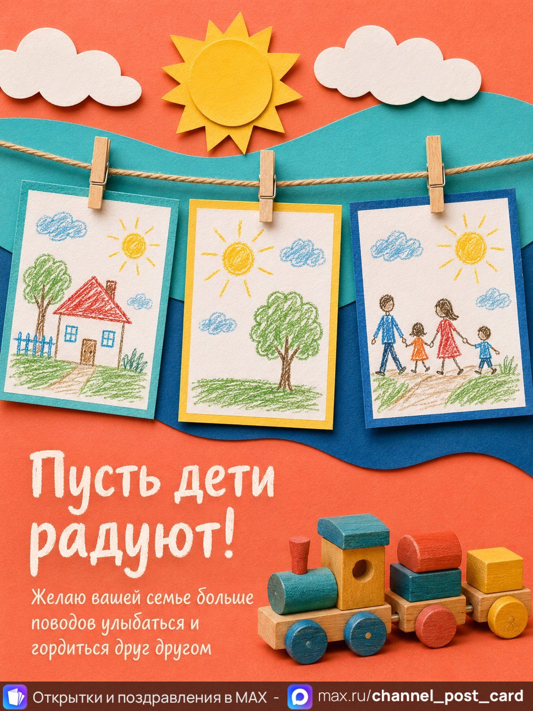 Открытка «Пусть дети радуют» — Хорошего настроения