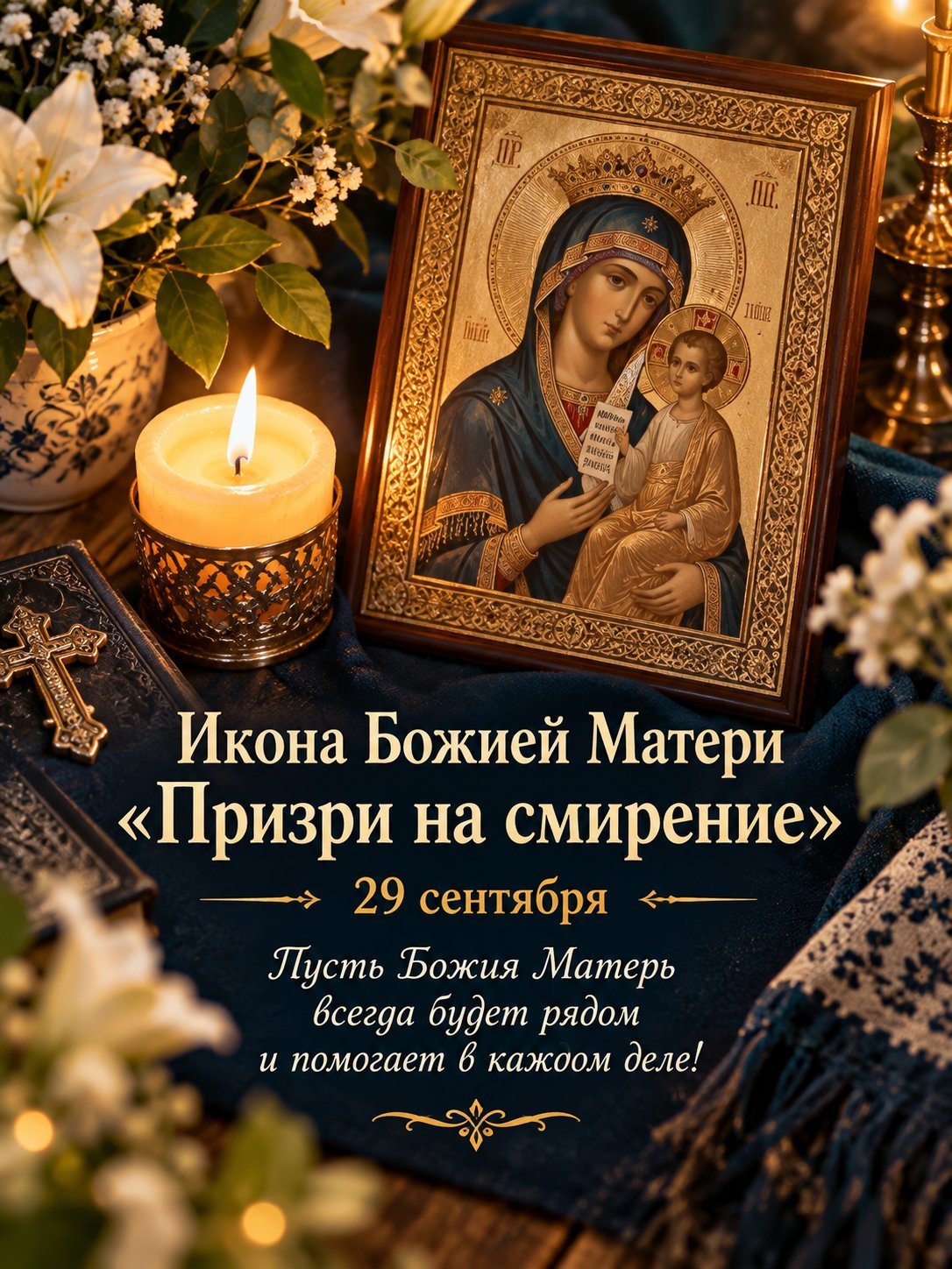 Открытка «Икона Божией Матери Призри на Смирение»