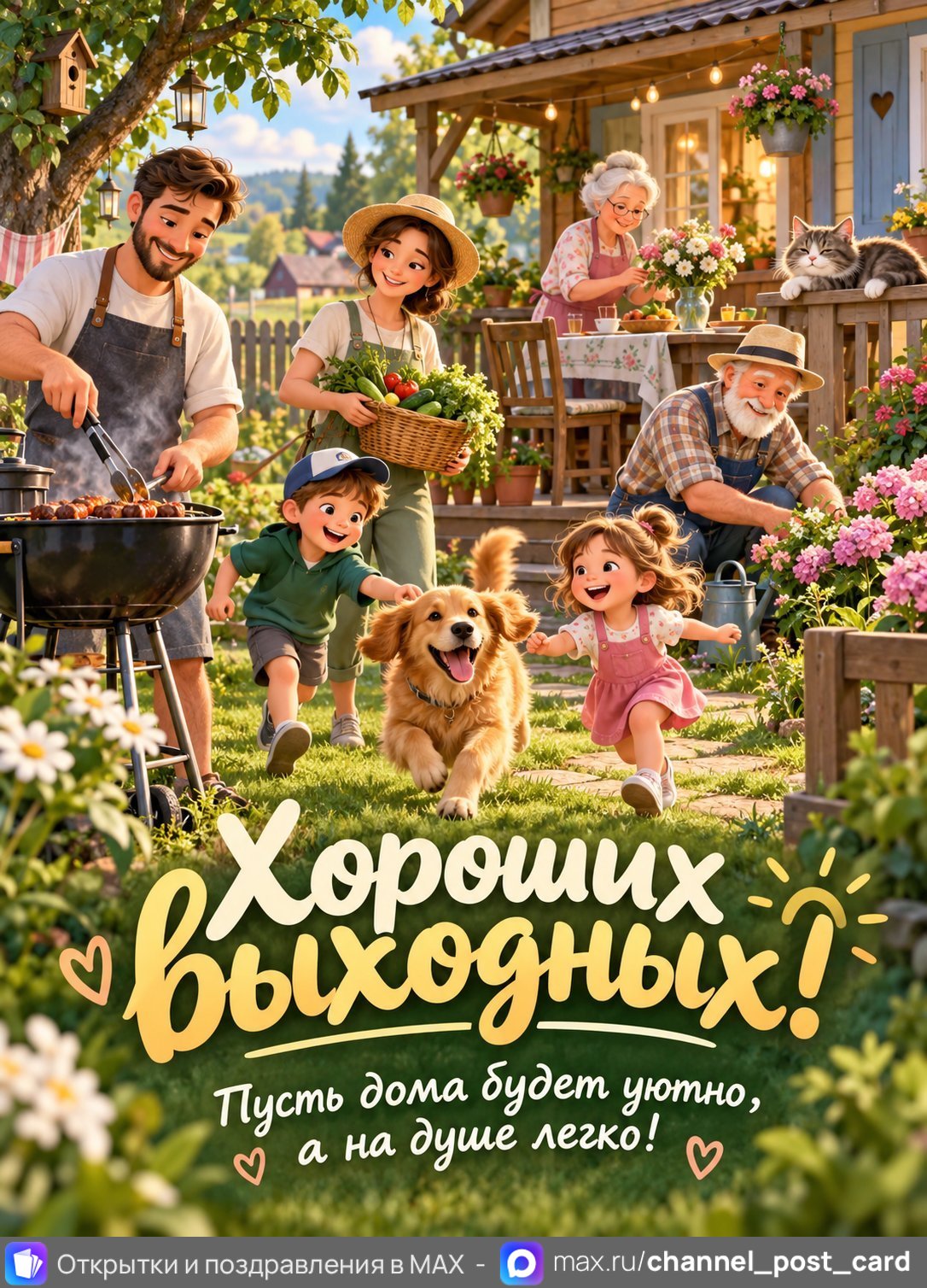 Открытка «Хороших выходных»