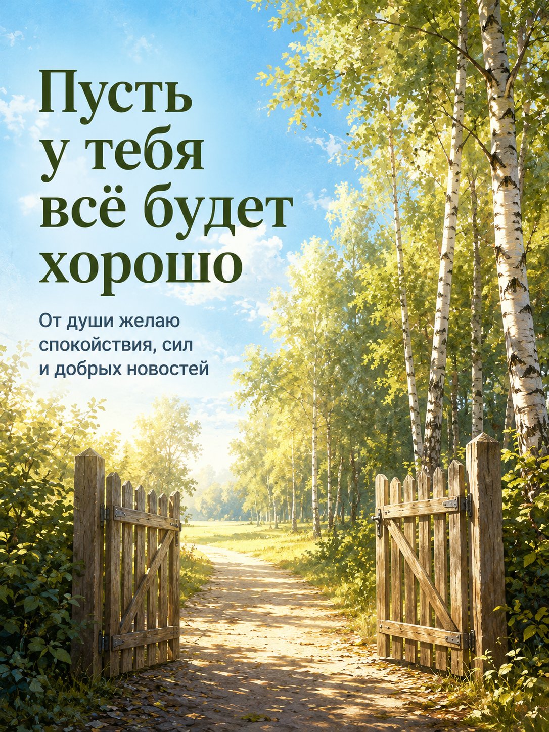 Открытка «Пусть у тебя все будет хорошо»