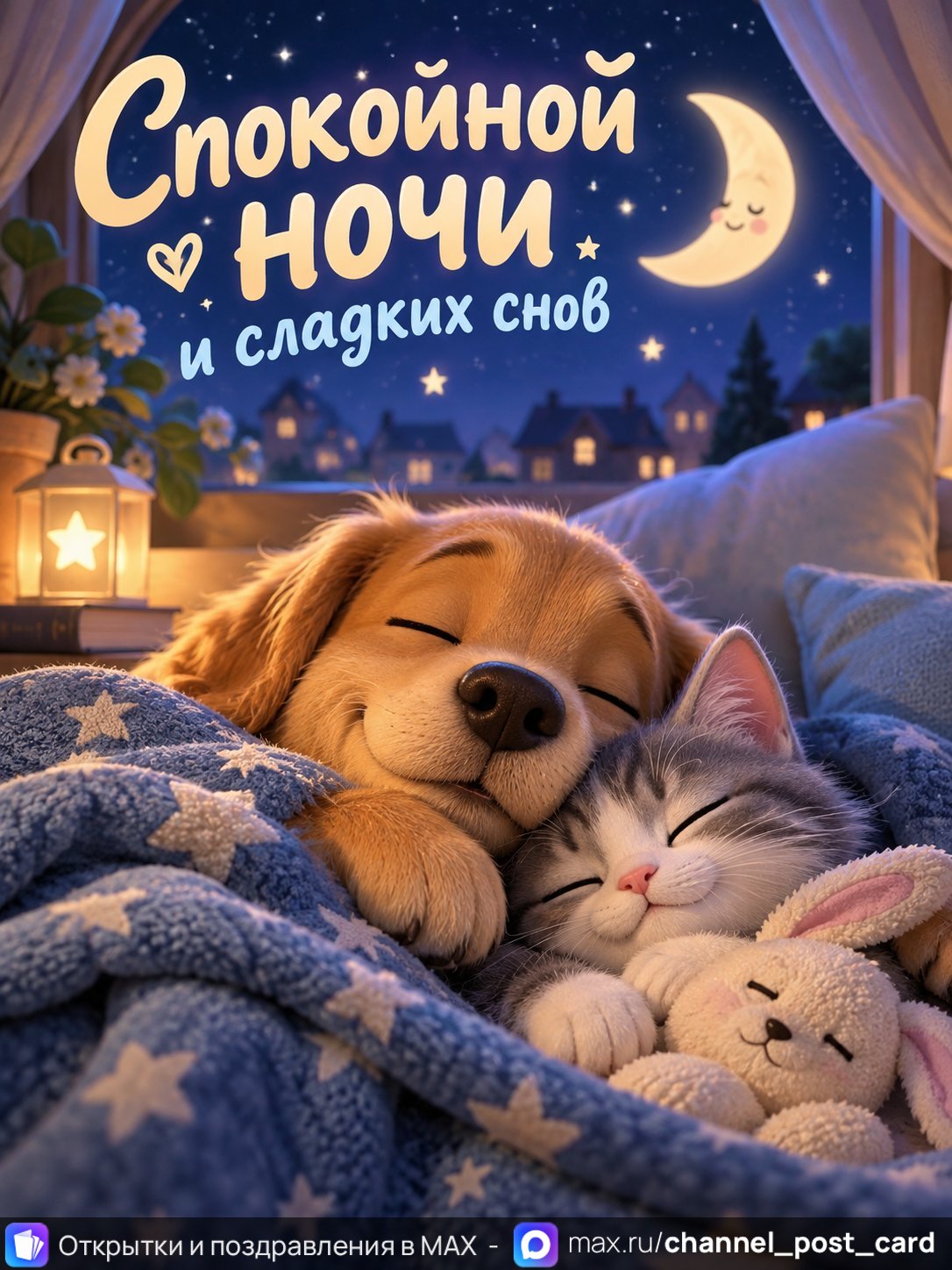 Открытка «Спокойной ночи»