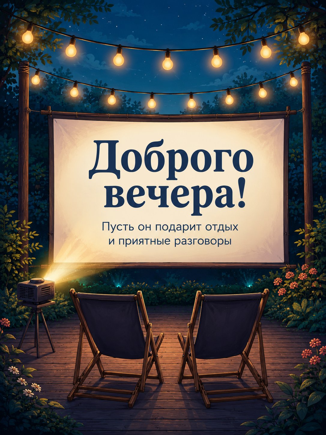 Открытка «Доброго вечера»