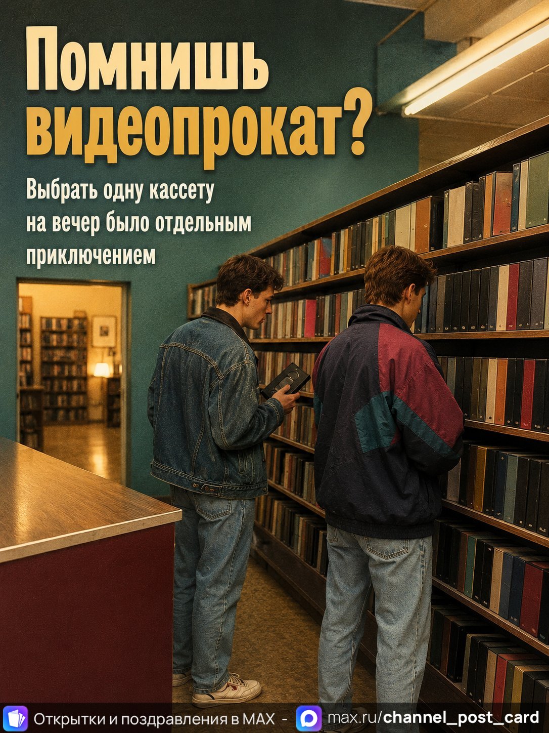 Открытка «Помнишь видеопрокат»