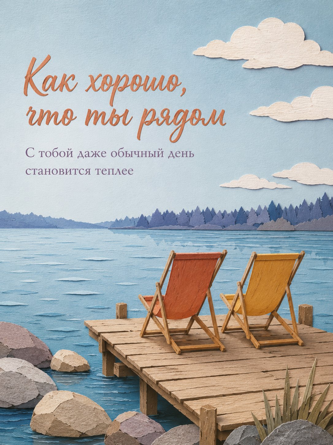 Открытка «Как хорошо что ты рядом»