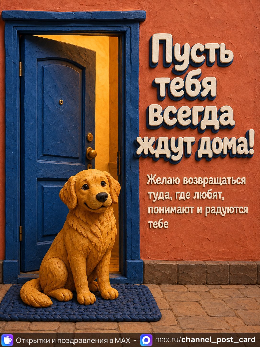 Открытка «Пусть тебя всегда ждут дома» — Хорошего настроения