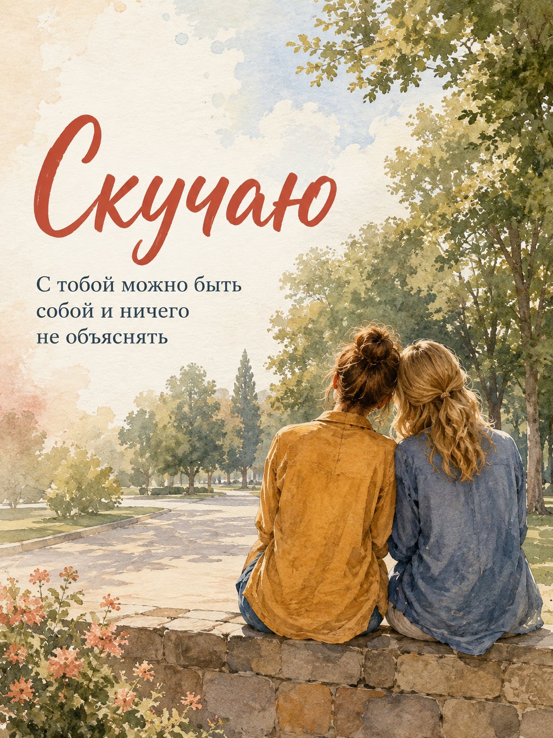 Открытка «Скучаю»