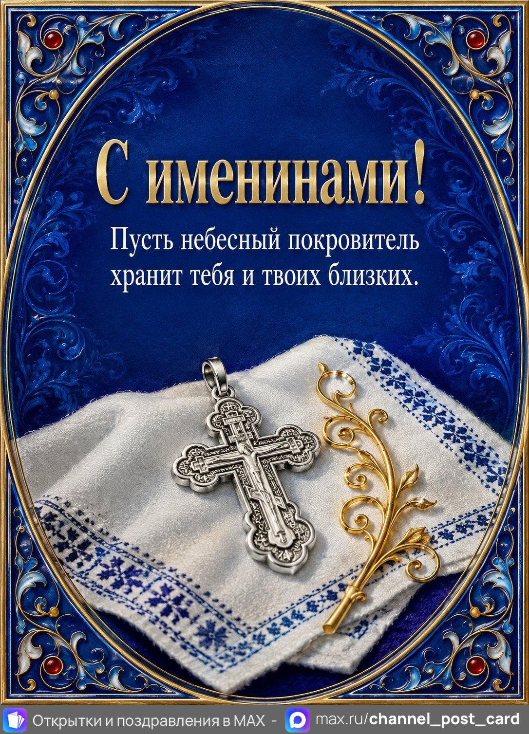 Открытка «С именинами»
