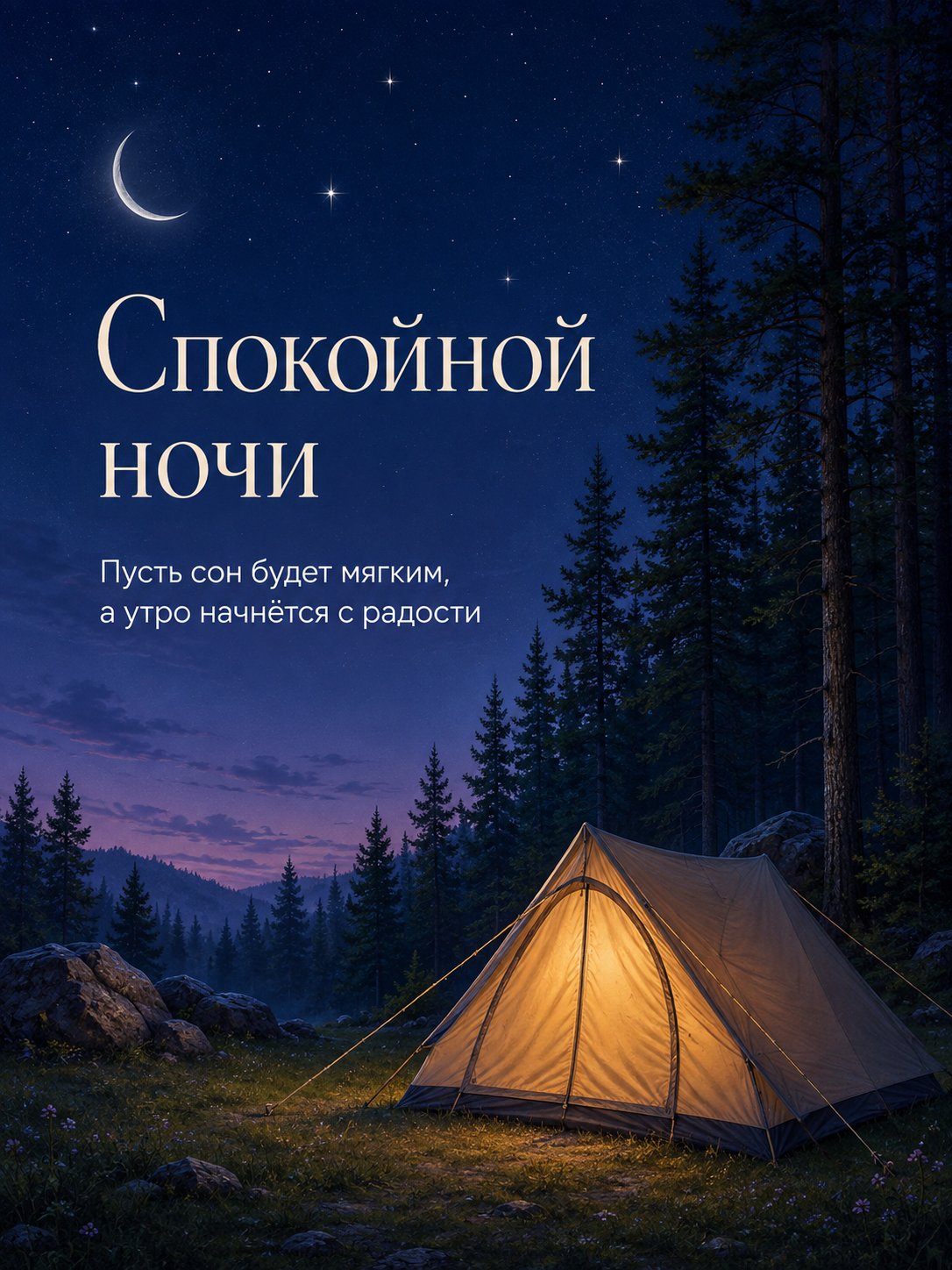 Открытка «Спокойной ночи»