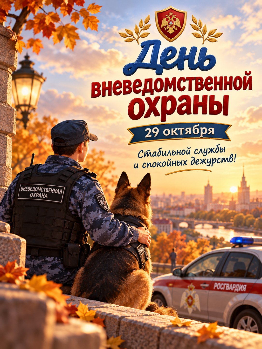 Открытка «С Днем Вневедомственной Охраны»