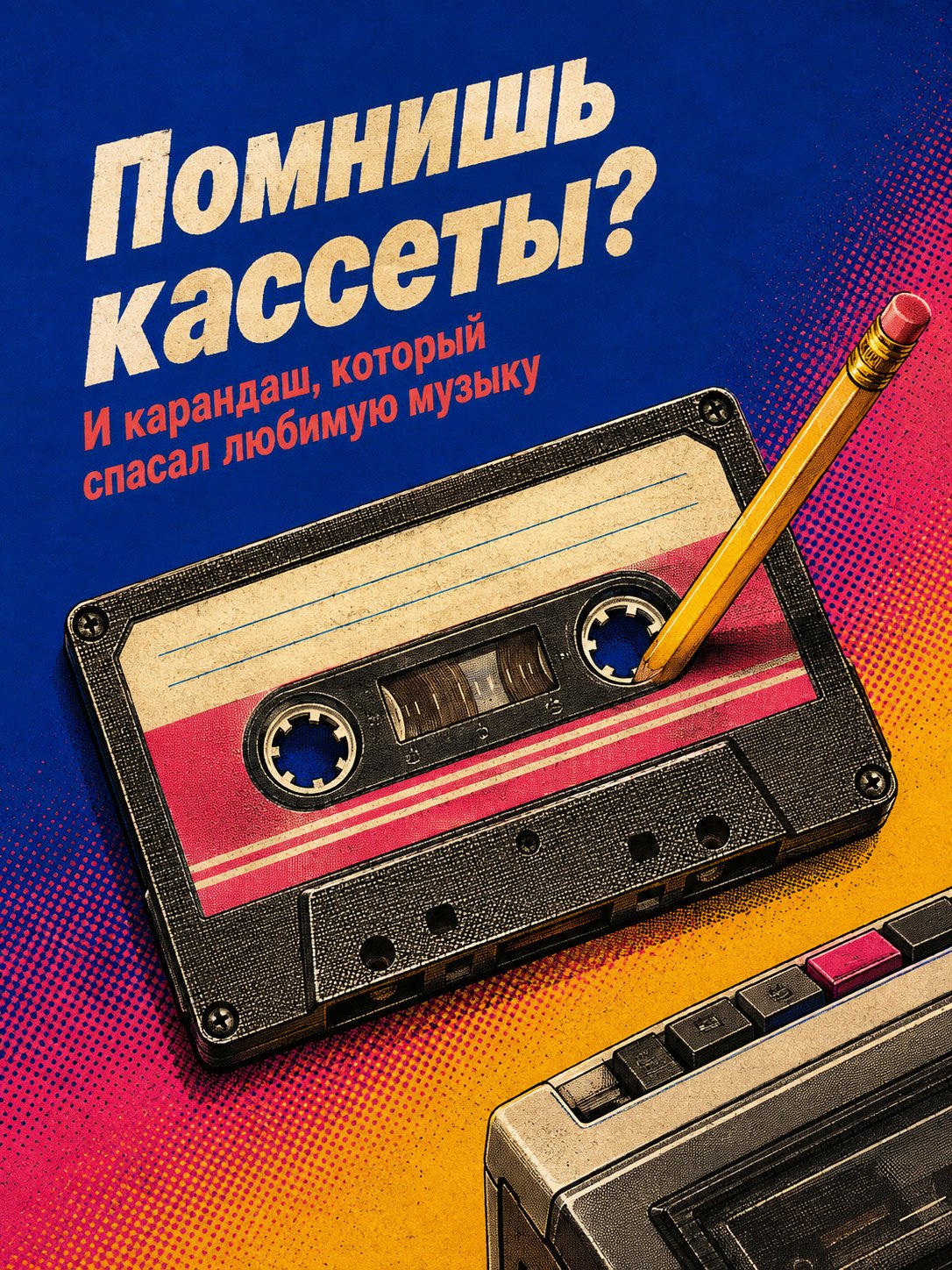 Открытка «Помнишь кассеты»