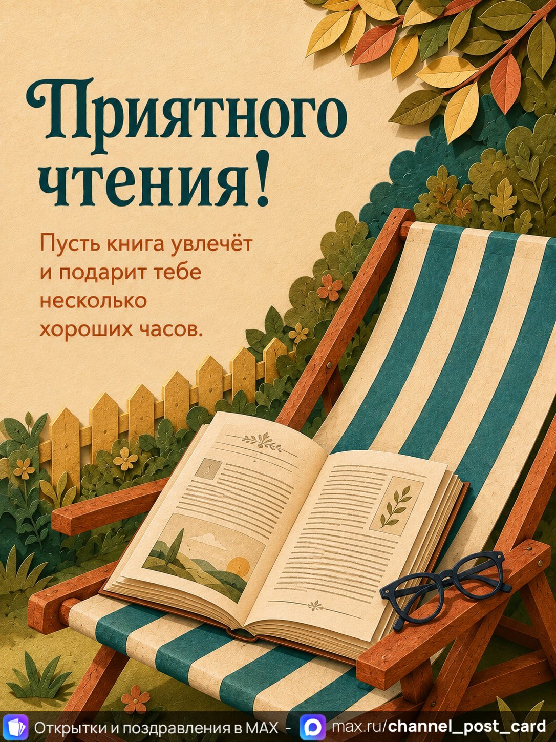 Открытка «Приятного чтения» — Хорошего настроения