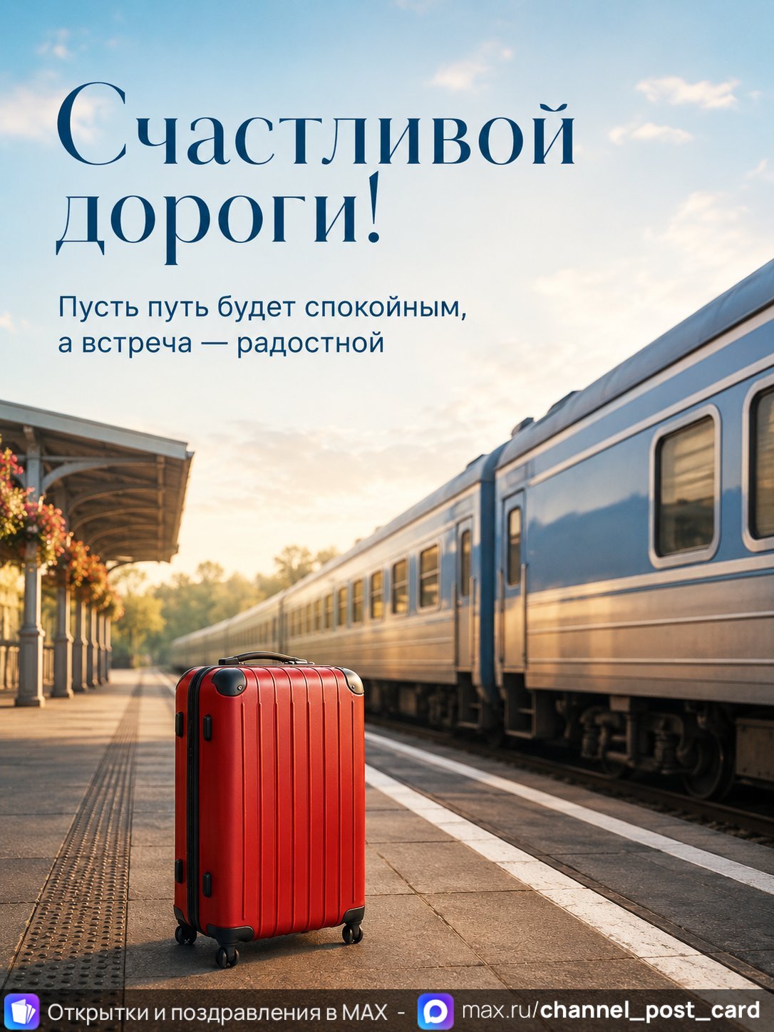 Открытка «Счастливой дороги» — Счастливого пути