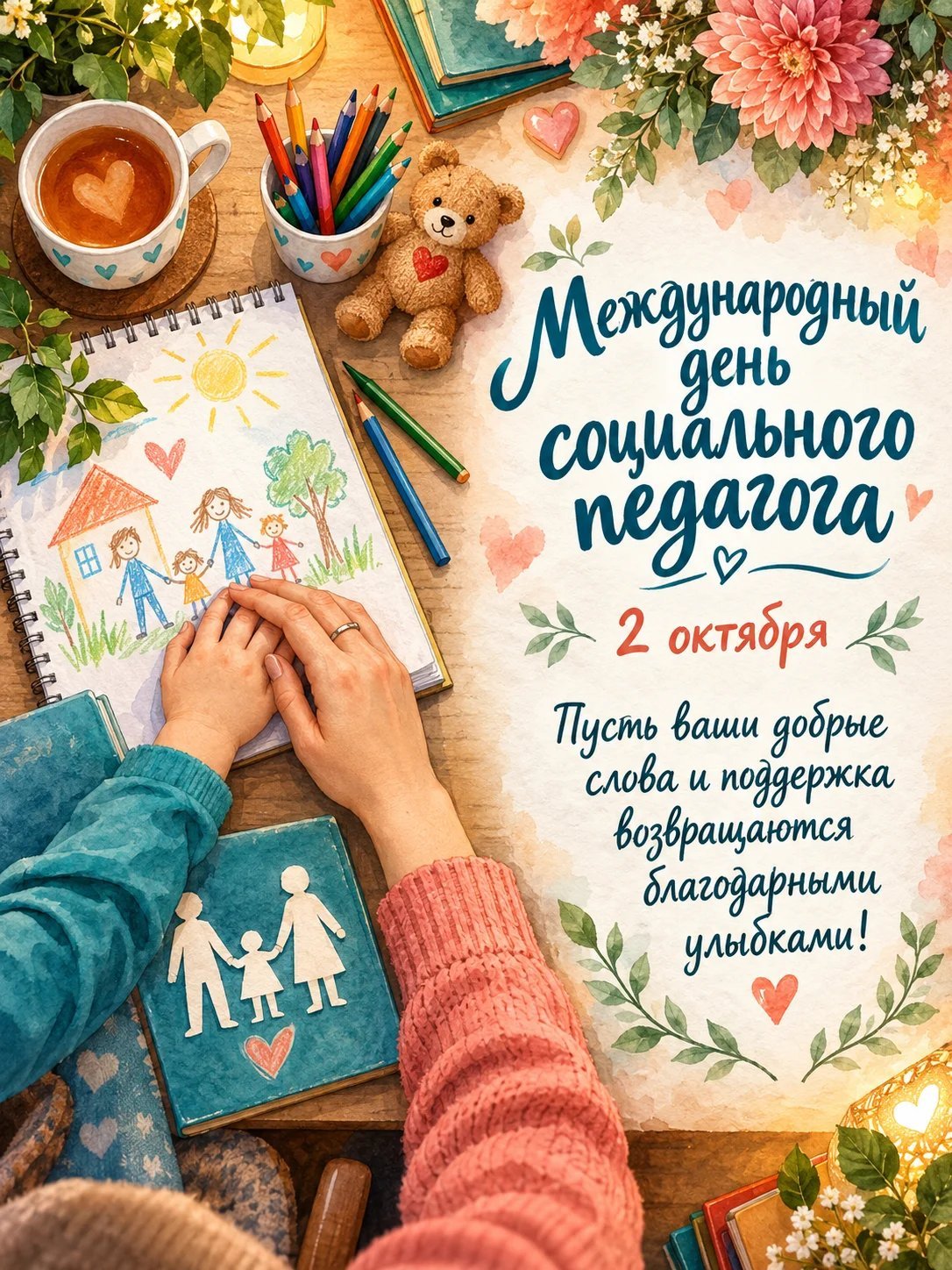 Открытка «С Днем социального педагога»