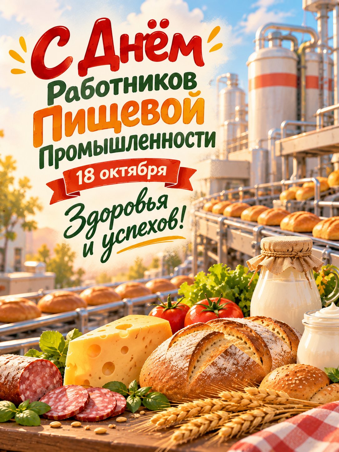 Открытка «С Днем работников пищевой промышленности»