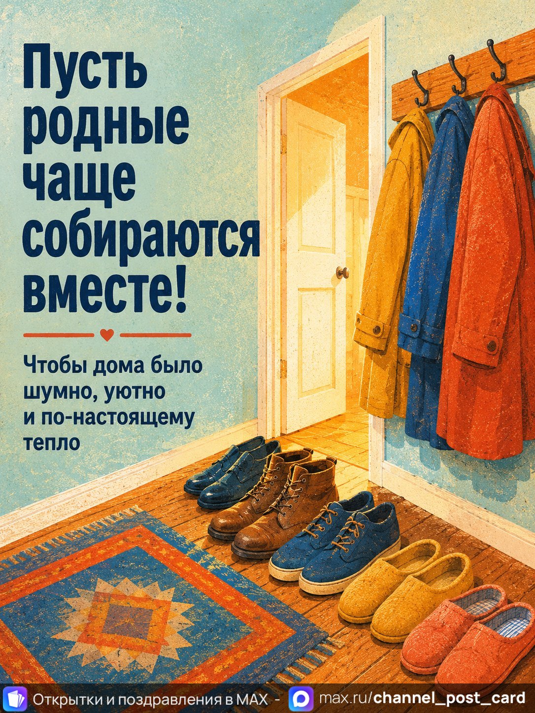 Открытка «Пусть родные собираются чаще»