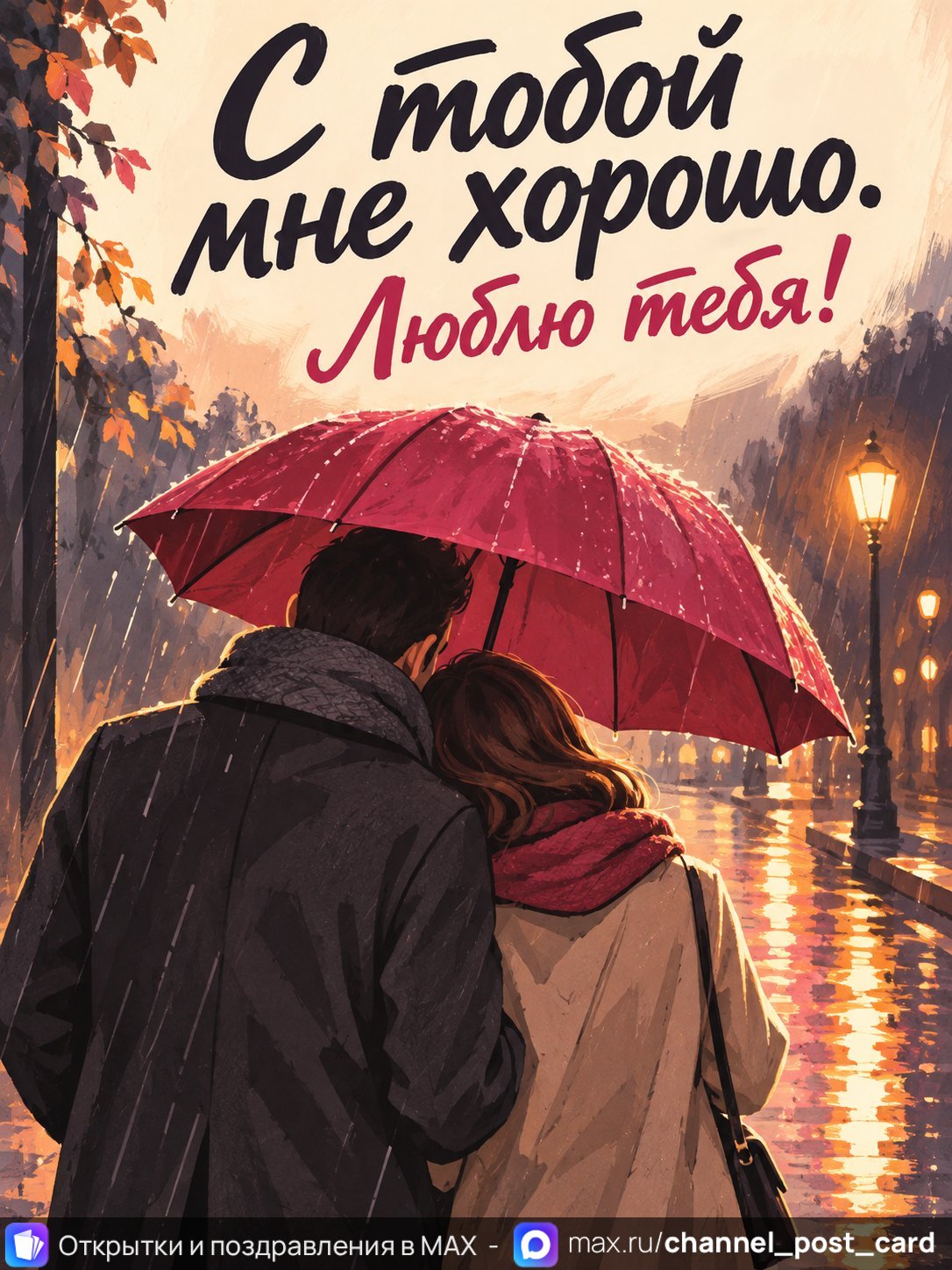 Открытка «Люблю тебя»