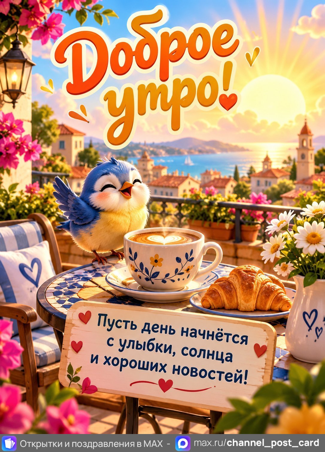Открытка «Доброе утро»
