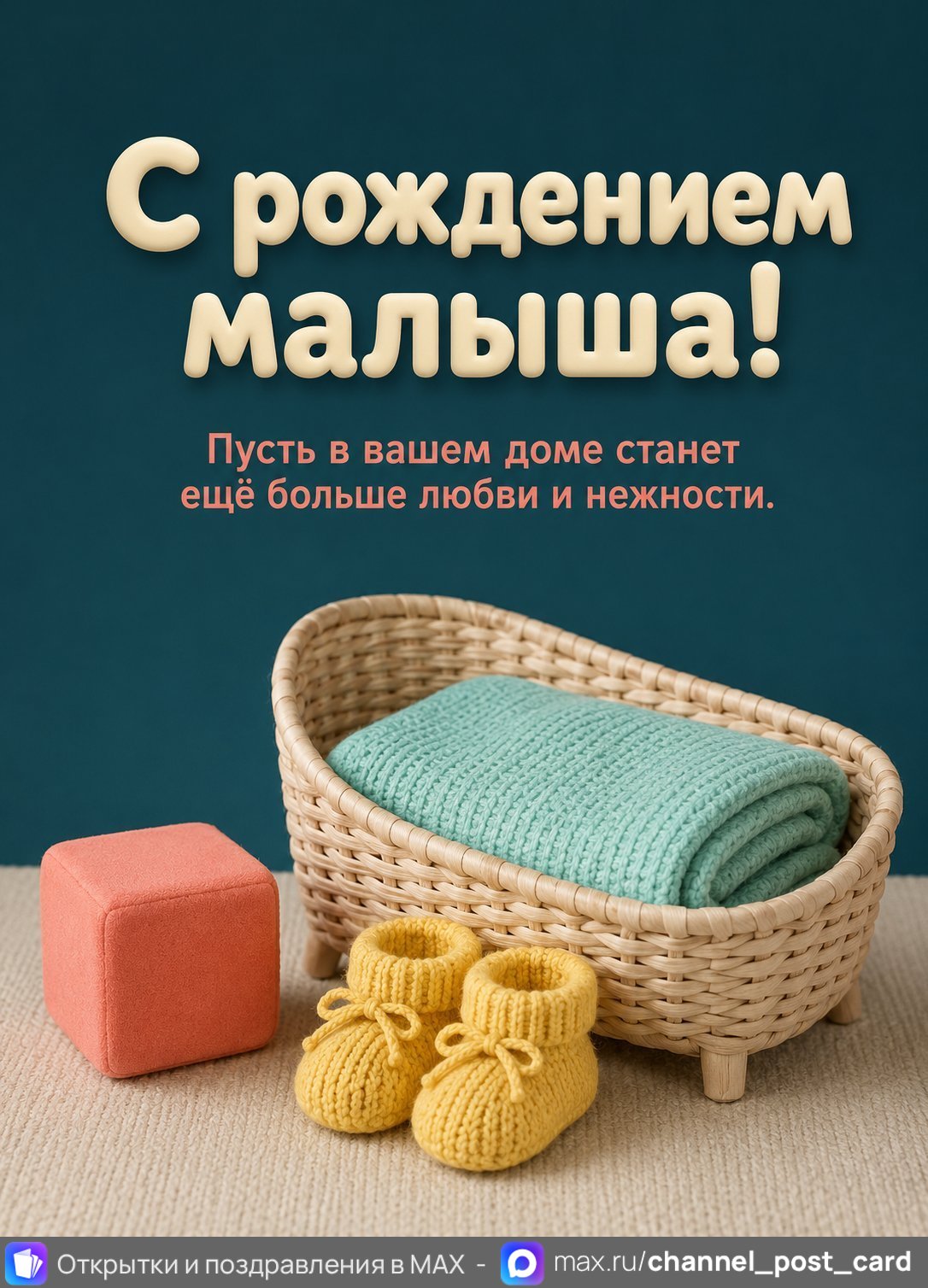 Открытка «С рождением малыша» — Рождение ребёнка