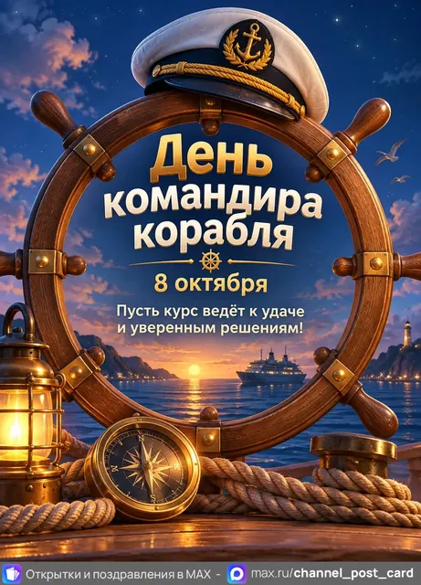 С Днём Командира Корабля — открытка «День командира корабля»