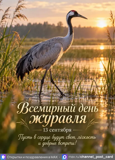 Открытка «День журавля»