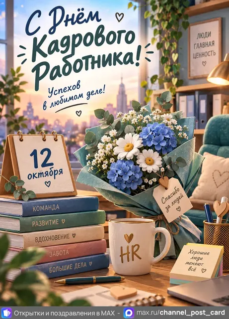 С Днём Кадрового Работника — открытка «День кадрового работника — осенний»