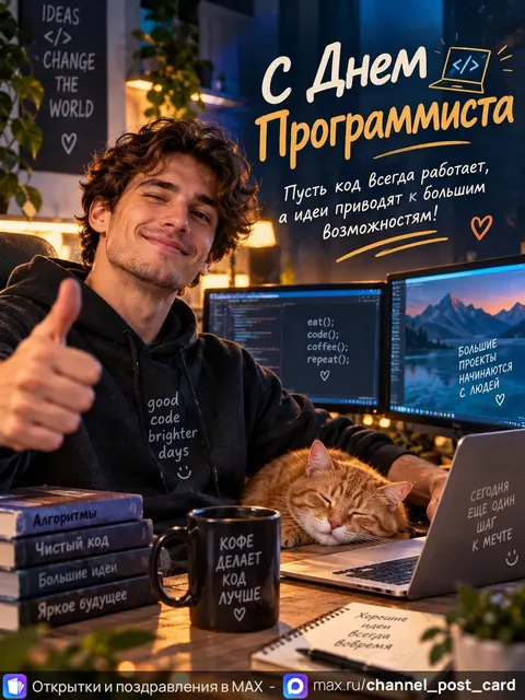 С Днем Программиста — открытка «День программиста»