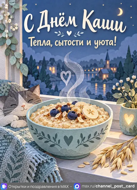С Днём Каши — открытка «Всемирный день каши»