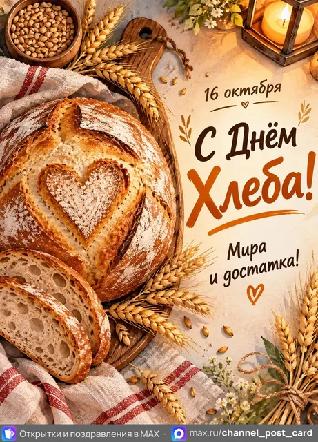С Днём Хлеба — открытка «Всемирный день хлеба»