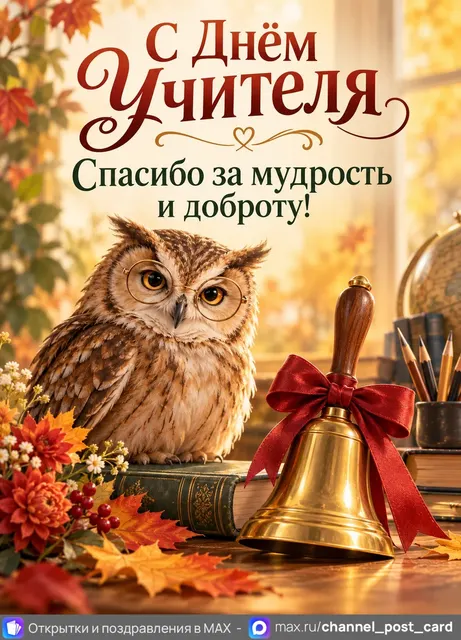 С Днём Учителя — открытка «День учителя»