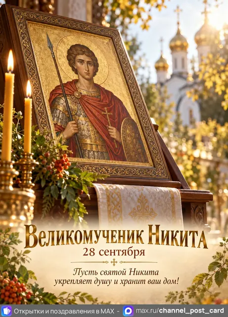 Открытка «Великомученик Никита»