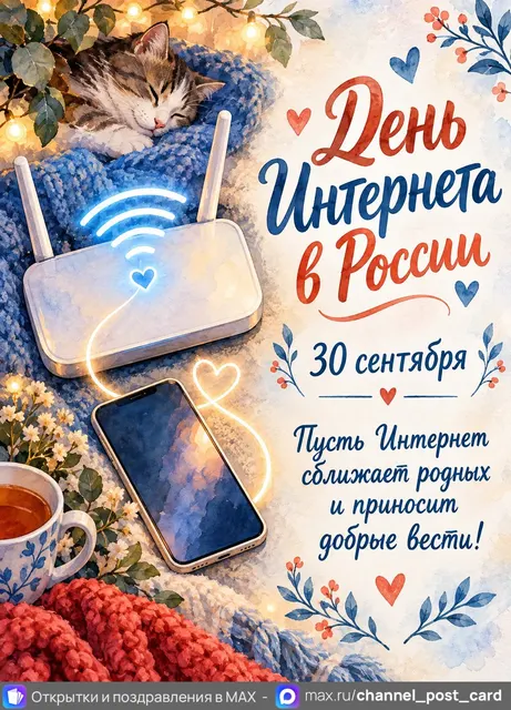 Открытка «День Интернета в России»