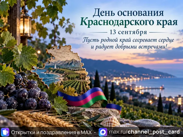 Открытка «С Днем Краснодарского Края»