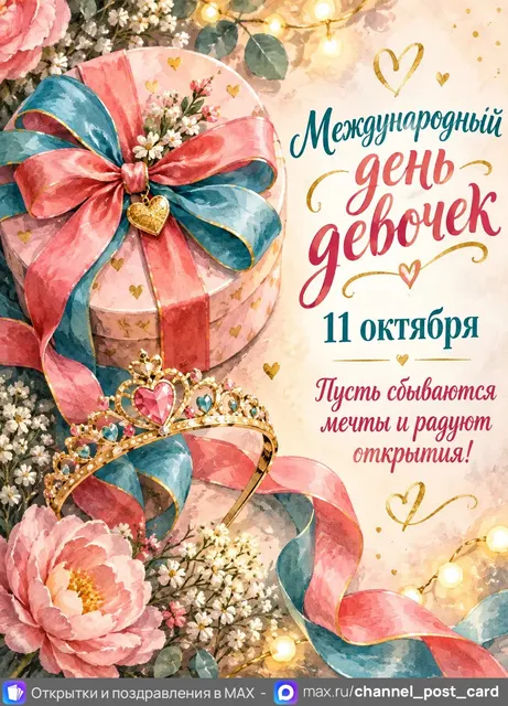 С Днём Девочек — открытка «Международный день девочек»