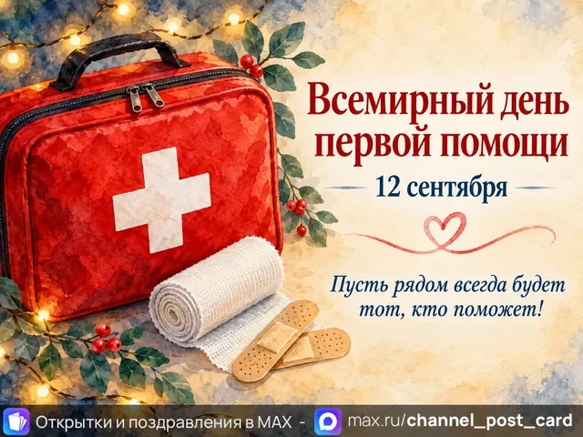 Открытка «День первой помощи»