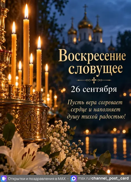 Открытка «Воскресение словущее»