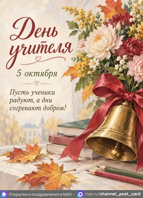 С Днём Учителя — открытка «День учителя»