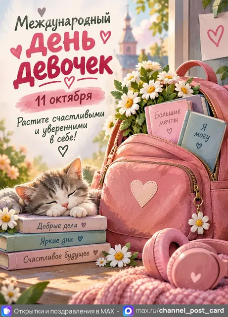 С Днём Девочек — открытка «Международный день девочек»