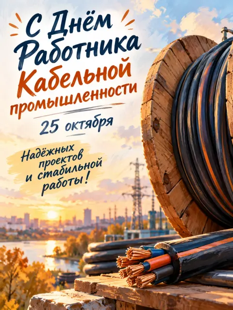 С Днём Работника Кабельной промышленности — открытка «День работника кабельной промышленности»