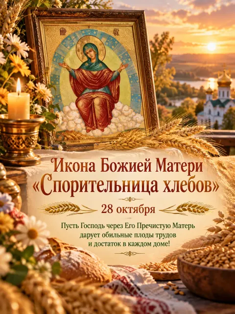 Открытка «Икона Божией Матери «Спорительница хлебов»»