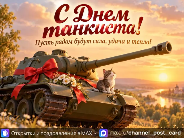 Открытка «С Днем Танкиста»