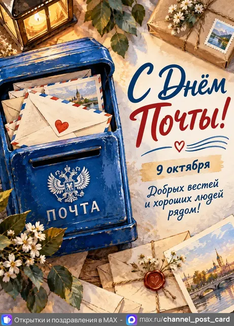 С Днём Почты — открытка «Всемирный день почты»