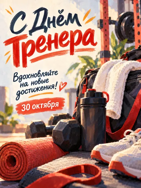 С Днём Тренера — открытка «День тренера»