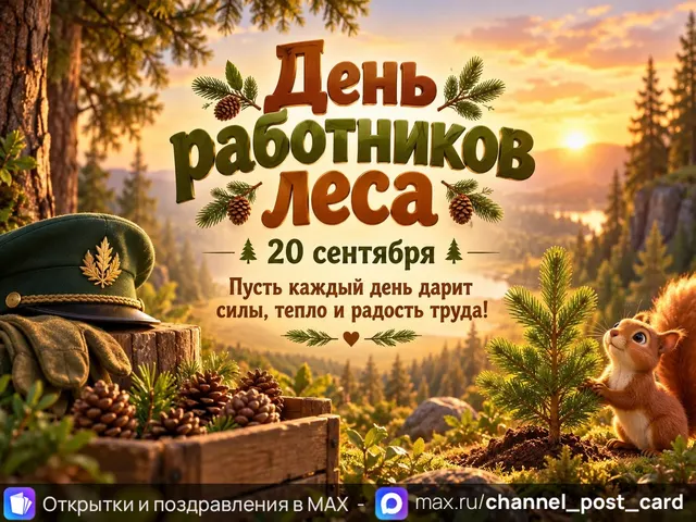 Открытка «День работников леса»