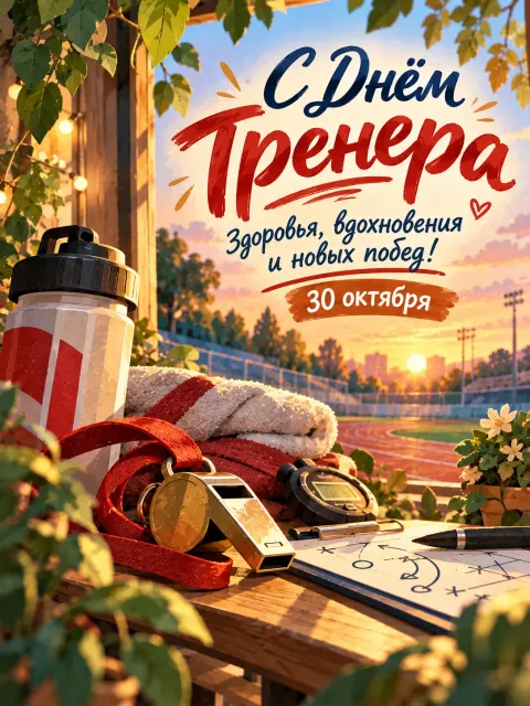 С Днём Тренера — открытка «День тренера»
