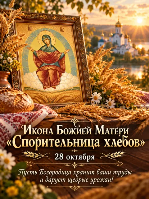 Открытка «Икона Божией Матери «Спорительница хлебов»»