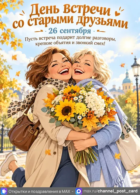 Открытка «День встречи со старыми друзьями»