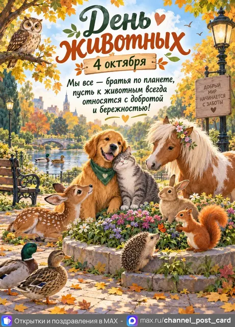 С Днем Животных — открытка «День животных»