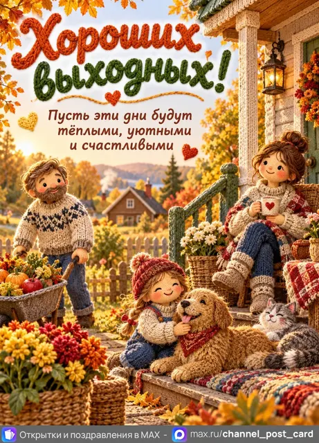 Открытка «Хороших выходных»