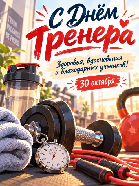 С Днём Тренера — открытка «День тренера»