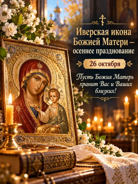 Открытка «Иверская икона Божией Матери»